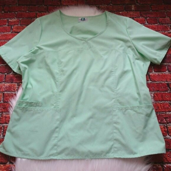 💰3/$25 ADAR Nurse Medical Scrubs Mint Green Healthcare Uniform Cinched 3XL - Picture 4 of 12